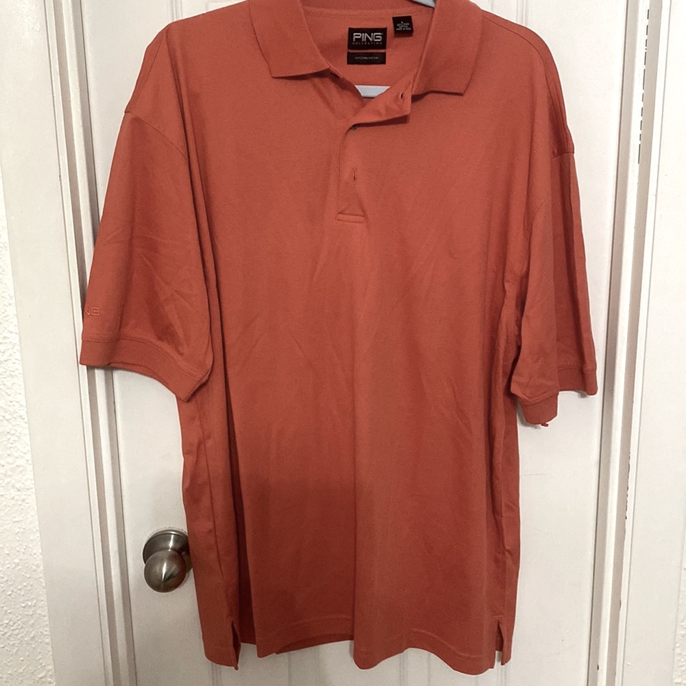 Ping Collection Mens burnt orange polo